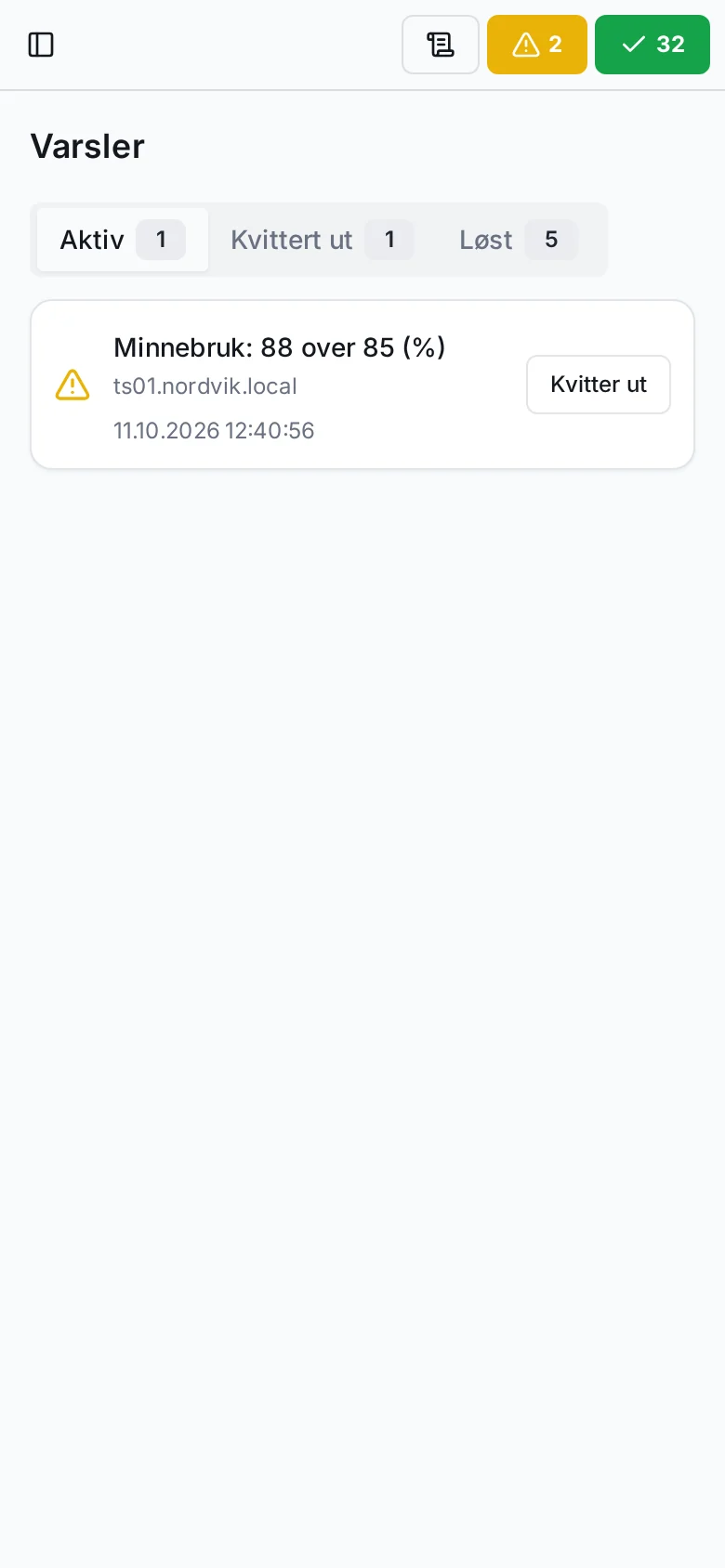 Varsler på mobil